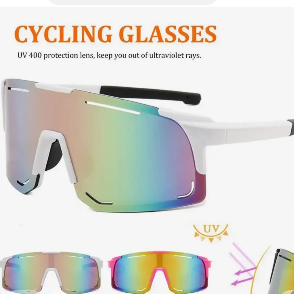 White Unisex Mens Women’s Polarized Cycling Sunglasses Glasses